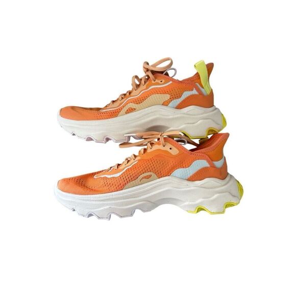 Sorel Womens Orange Yellow Kinetic Breakthru Tech Lace Sneakers Size 8.5 - Picture 14 of 16